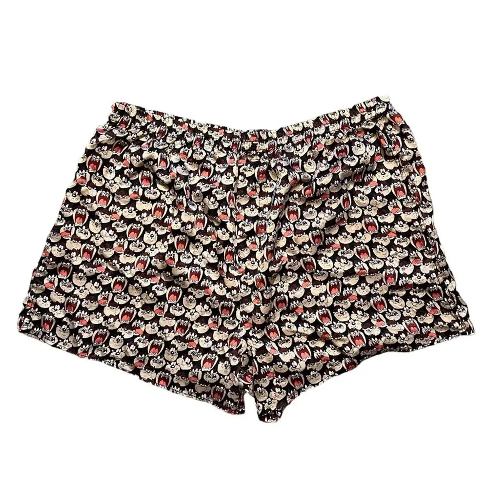 Looney Tunes Taz Tasmanian Devil All Over Vintage 90s 1996 Silk Boxers Mens XL